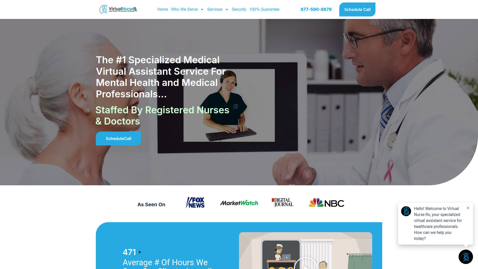 Virtual Nurse Rx website